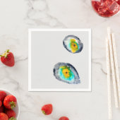 waterverf abstracte oesterschelpen servet (Insitu)