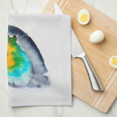 waterverf abstracte oesterschelpen theedoek (Quarter Fold)