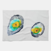 waterverf abstracte oesterschelpen theedoek (Horizontaal)