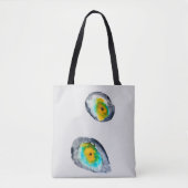 waterverf abstracte oesterschelpen tote bag (Voorkant)