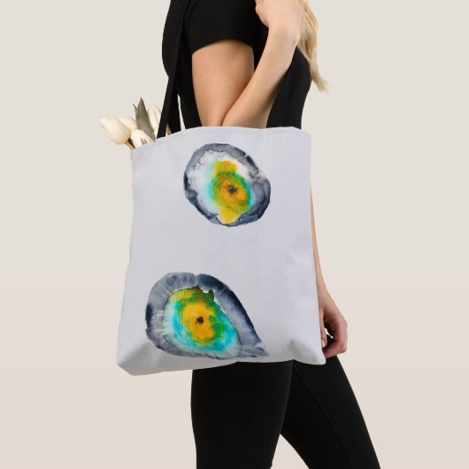 waterverf abstracte oesterschelpen tote bag (Dichtbij)