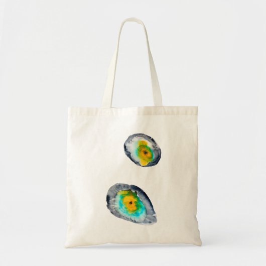 waterverf abstracte oesterschelpen tote bag (Voorkant)