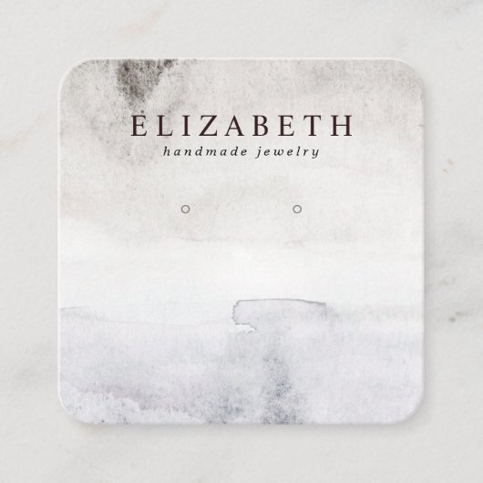Waterverf Abstracte Oorbel Display Vierkante Visitekaartje (Voorkant)