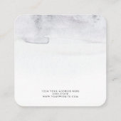 Waterverf Abstracte Oorbel Display Vierkante Visitekaartje (Achterkant)