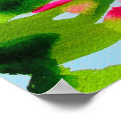 Waterverf abstracte originele fijne kunst poster (Hoek)