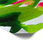 Waterverf abstracte originele fijne kunst poster (Hoek)