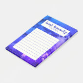 Waterverf Abstracte Paarse boodschappenwinkel Post-it® Notes (Schuin)