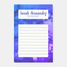 Waterverf Abstracte Paarse boodschappenwinkel Post-it® Notes