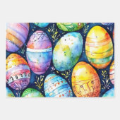 Waterverf Abstracte Paasei Wrap Inpakpapier Vel (Voorkant 3)