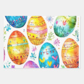 Waterverf Abstracte Paasei Wrap Inpakpapier Vel (Voorkant)