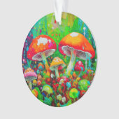 Waterverf Abstracte paddenstoelen Ornament (voorkant)