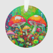 Waterverf Abstracte paddenstoelen Ornament (voorkant)