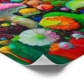 Waterverf Abstracte paddenstoelen Poster (Hoek)