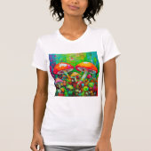 Waterverf Abstracte paddenstoelen T-shirt (Voorkant)