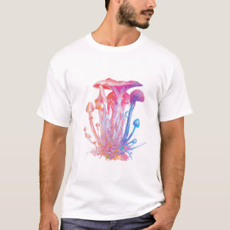 Waterverf Abstracte paddenstoelen T-shirt