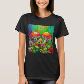 Waterverf Abstracte paddenstoelen T-shirt (Voorkant)