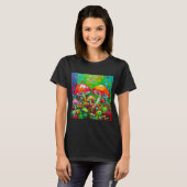 Waterverf Abstracte paddenstoelen T-shirt (Voorkant volledig)