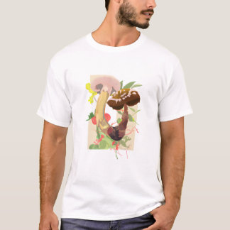 Waterverf Abstracte paddenstoelen T-shirt