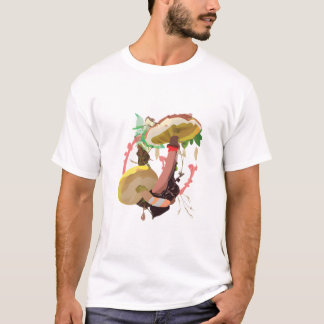 Waterverf Abstracte paddenstoelen T-shirt