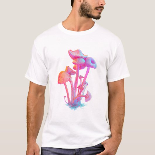 Waterverf Abstracte paddenstoelen T-shirt (Voorkant)
