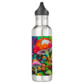 Waterverf Abstracte paddenstoelen Waterfles (Links)