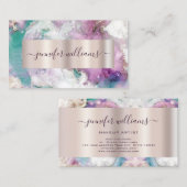 Waterverf Abstracte pasta Elegant Beauty Salon Visitekaartje (Voorkant / Achterkant)