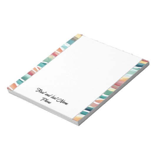 Waterverf Abstracte pastel Notitieblok (Linkerzijde)