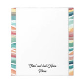 Waterverf Abstracte pastel Notitieblok (Voorkant)