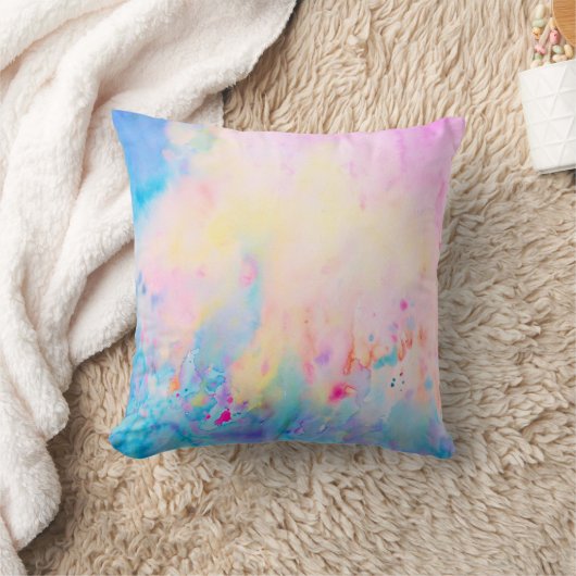 Waterverf Abstracte patroonpiloot Kussen (Deken)