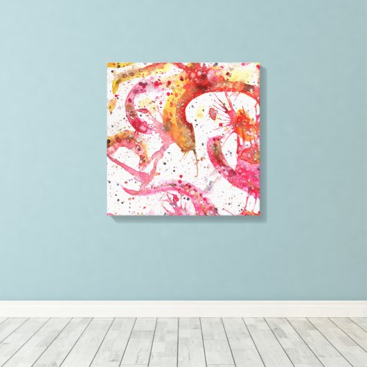 waterverf abstracte printwandkunst canvas afdruk (Insitu (Houten vloer))