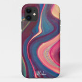 Waterverf abstracte Rainbow-kleurnaam Case-Mate iPhone Case (Achterkant)