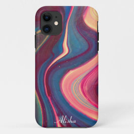 Waterverf abstracte Rainbow-kleurnaam Case-Mate iPhone Case