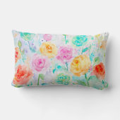 Waterverf Abstracte Ranunculus Pillow Cushions Kussen (Achterkant)