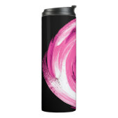 Waterverf abstracte roze draai thermosbeker (Gedraaid links)