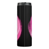 Waterverf abstracte roze draai thermosbeker (Achterkant)