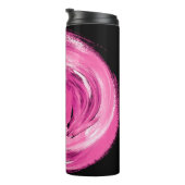 Waterverf abstracte roze draai thermosbeker (Geroteerd rechts)
