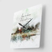 Waterverf Abstracte Rumi Quote Cadeaus Cadeau Vierkante Klok (Hoek)