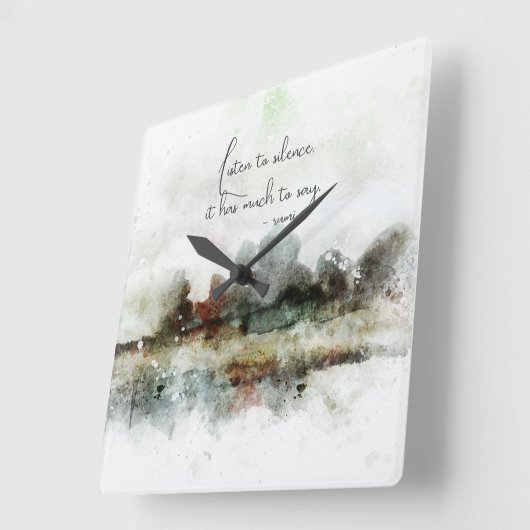 Waterverf Abstracte Rumi Quote Cadeaus Cadeau Vierkante Klok (Hoek)