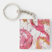 Waterverf abstracte sleutelhanger (voorkant)