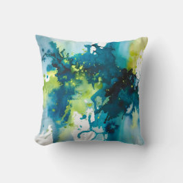 Waterverf Abstracte splash Sierkussen