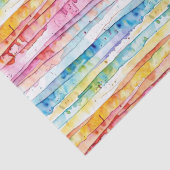 Waterverf Abstracte Stripes Verjaardag Tissuepapier (Detail)