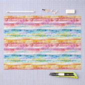 Waterverf Abstracte Stripes Verjaardag Tissuepapier (Craft)