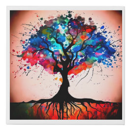 Waterverf abstracte structuur imitatie canvas print