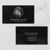 Waterverf Abstracte structuur - Vrouw profiel Visitekaartje (Voorkant / Achterkant)