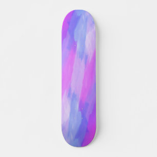 Waterverf Abstracte textuur in parelkleuren Persoonlijk Skateboard