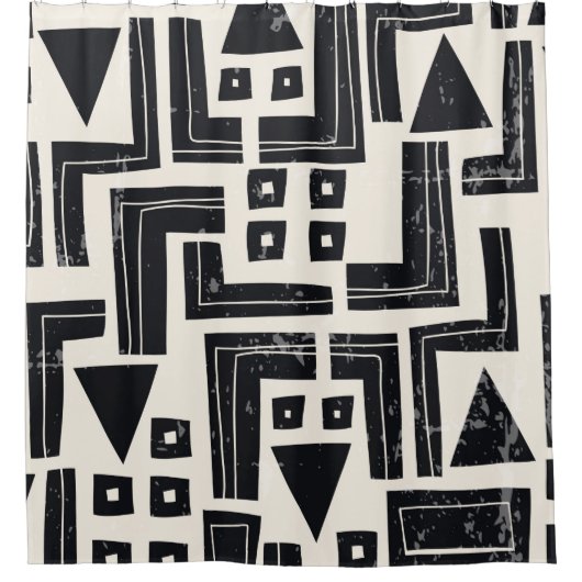 Waterverf abstracte vormen douchegordijn (Voorkant)