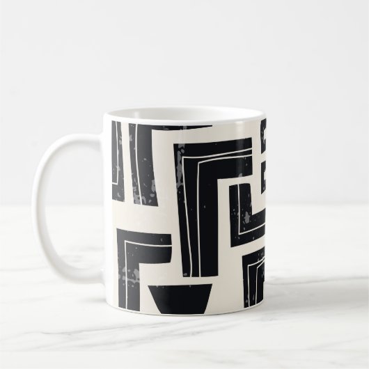 Waterverf abstracte vormen koffiemok (Links)