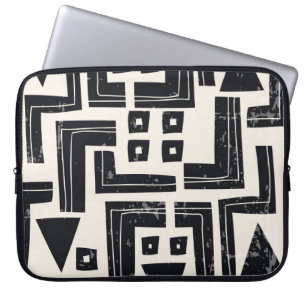 Waterverf abstracte vormen laptop sleeve