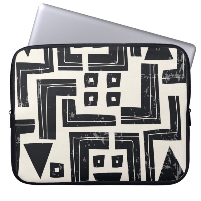 Waterverf abstracte vormen laptop sleeve (Voorkant)