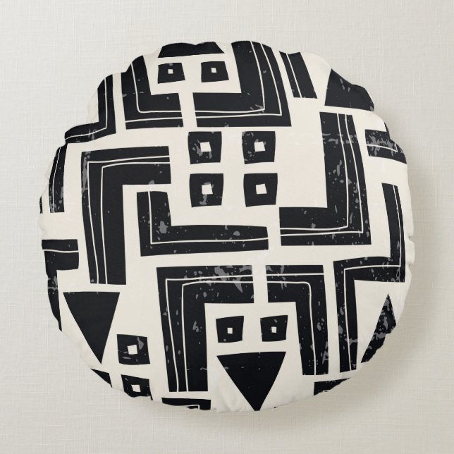 Waterverf abstracte vormen rond kussen (Voorkant)